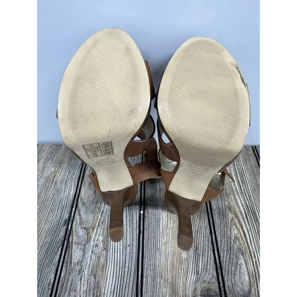 Michael Michael Kors Women's Oksana Sandal Luggage SZ 7 1/2